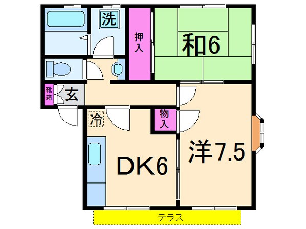 パレス太田Ｃの物件間取画像